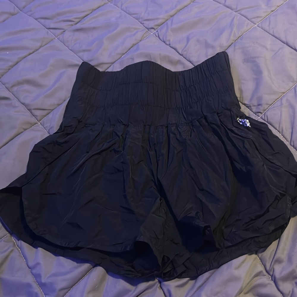 Free people movement black high waisted althetic shorts